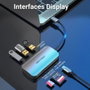 Vention TNHHB Docking USB Tipo-C con 3xUSB 3.0, 1xUSB-C PD 100W, Lector de Tarjetas SD/MicroSD, Color Gris